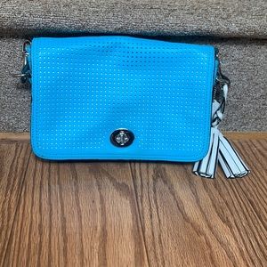 Blue coach purse